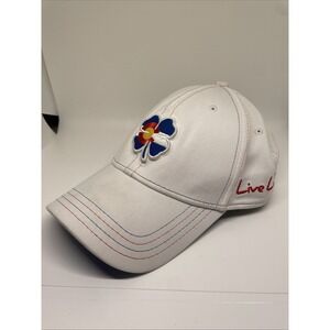 BLACK CLOVER LIVE LUCKY COLORADO FLAG GOLF HAT‎ CAP  FLEXFIT Size L/XL WHITE